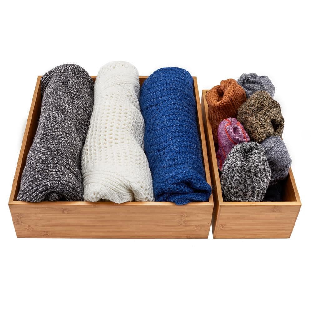 5-Piece Bamboo Storage Organizer Box Set - Hercitys