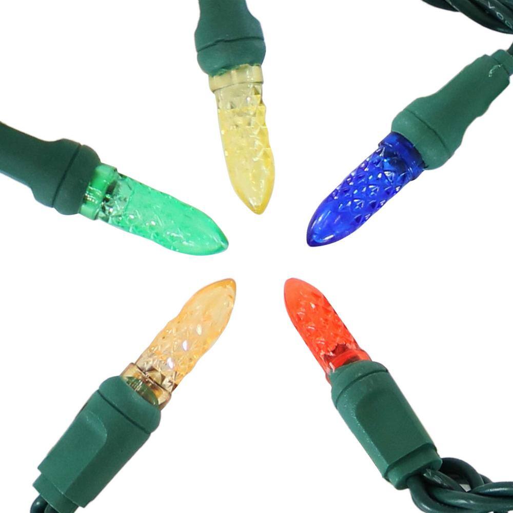 21 ft. 70-Count Holiday Decor Multi M6 Faceted LED String Lights - Hercitys