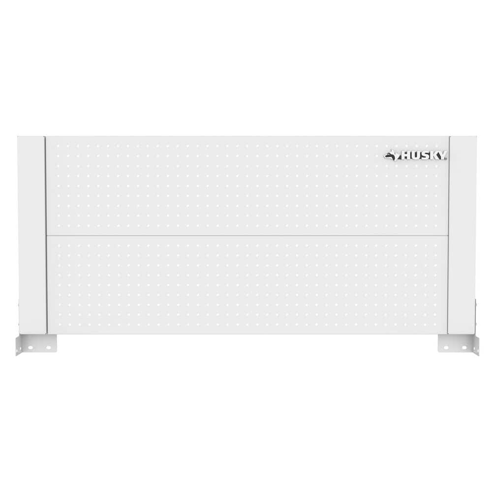 46 in. Gloss White Steel Pegboard Attachment - Hercitys