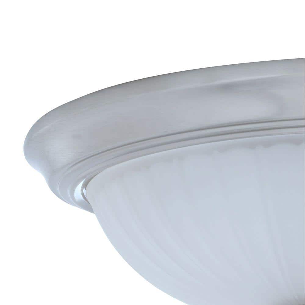 11 in. Brushed Nickel LED Flush Mount (2-Pack) - Hercitys