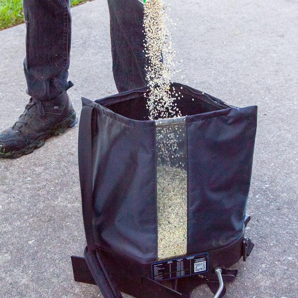 25 lbs. Bag Spreader with Material Viewing Window and Easy Calibration System - Hercitys