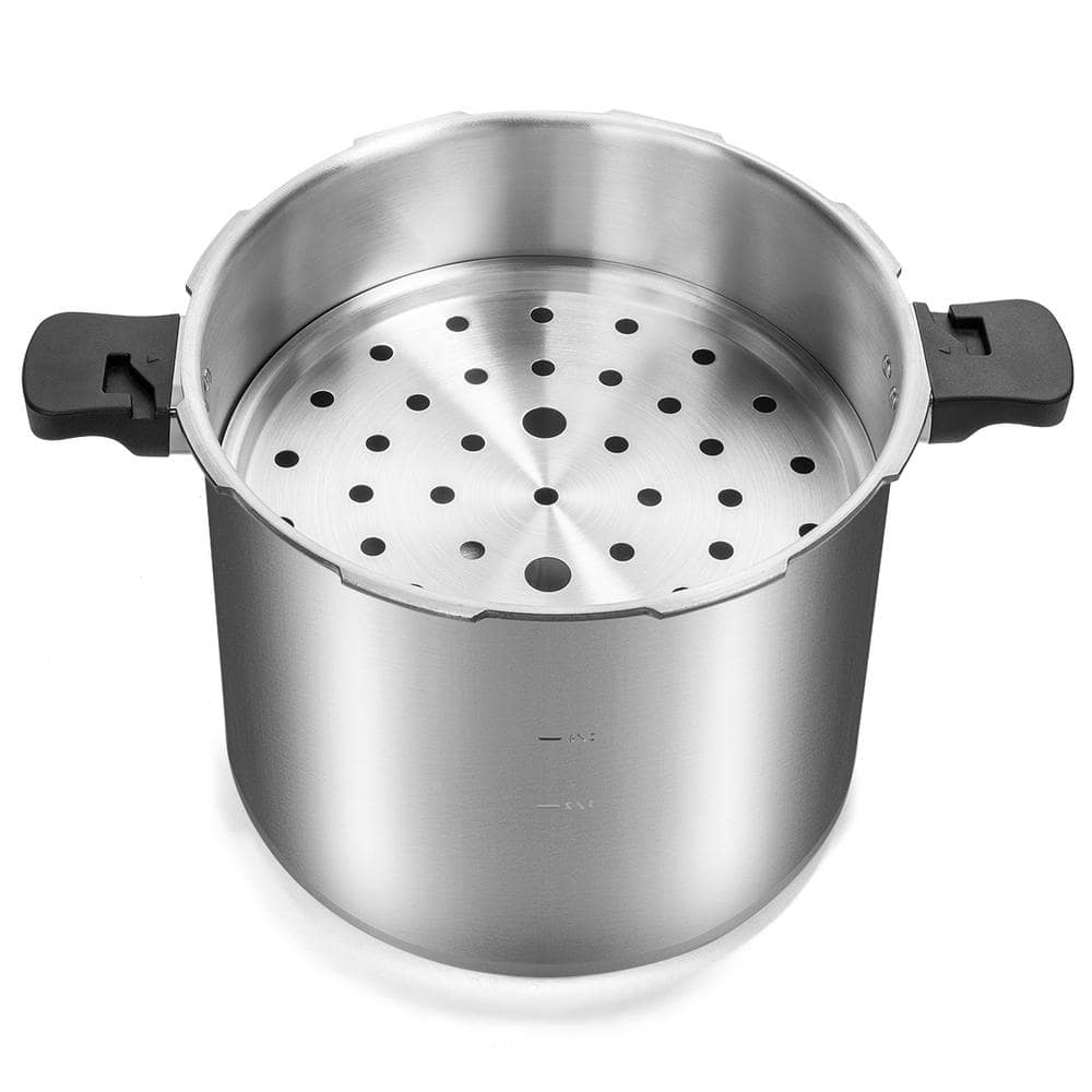 22 Qt. Aluminum Pressure Cooker with Built-in Dial Gauge - Hercitys