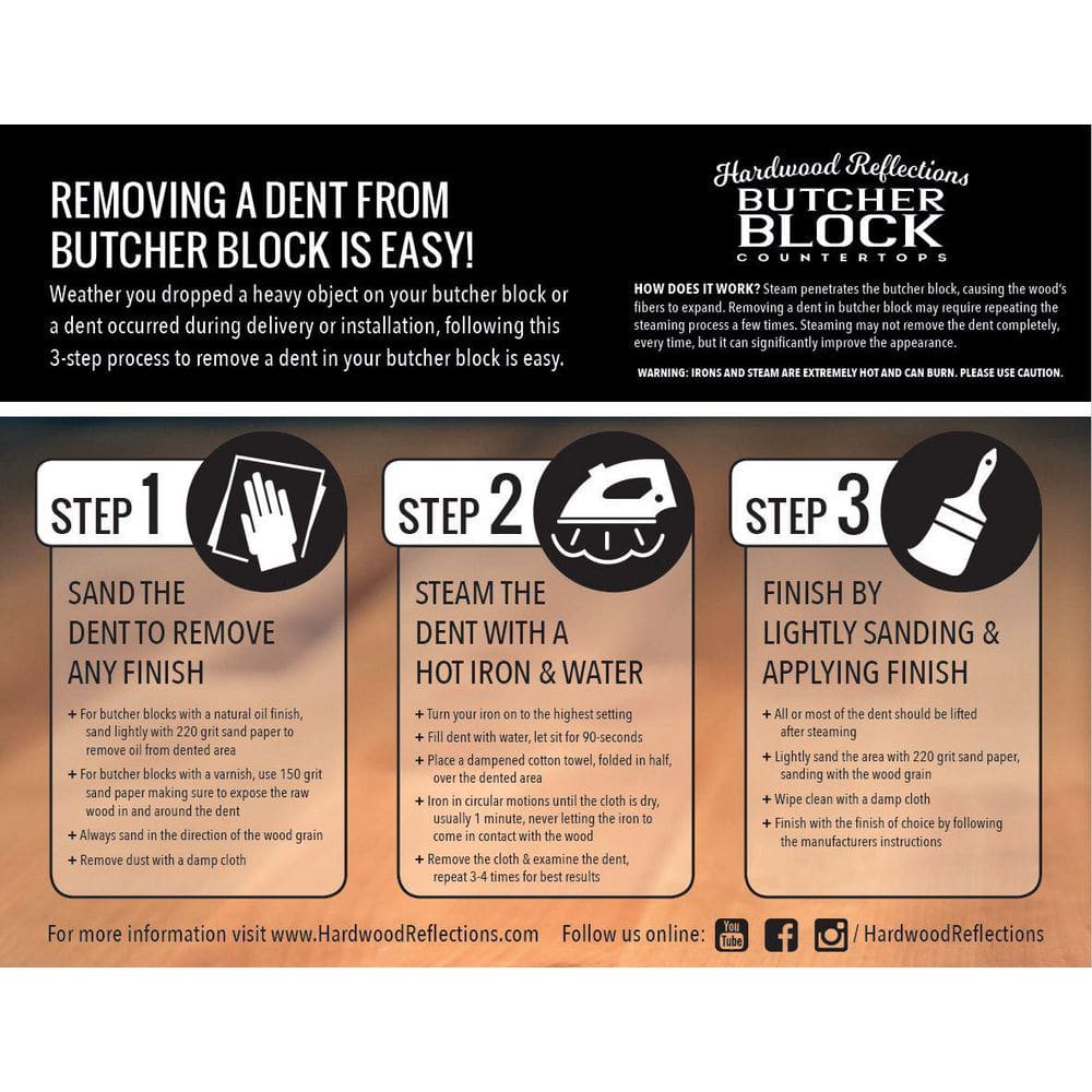 4 ft. L x 30 in. D Unfinished Birch Solid Wood Butcher Block Desktop Countertop With Eased Edge - Hercitys