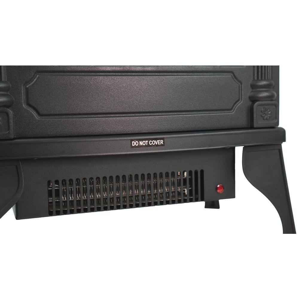 16 in. Freestanding Electric Fireplace in Black - Hercitys