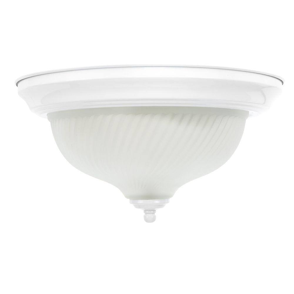 11 in. 2-Light White Flush Mount (2-Pack) - Hercitys