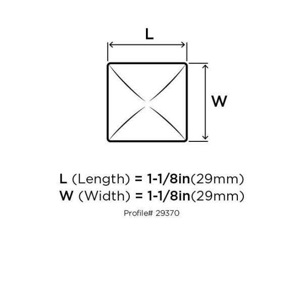 10-Pack Extensity 1 1/8 in.  29mm  Classic Matte Black Square Cabinet Knobs - Hercitys