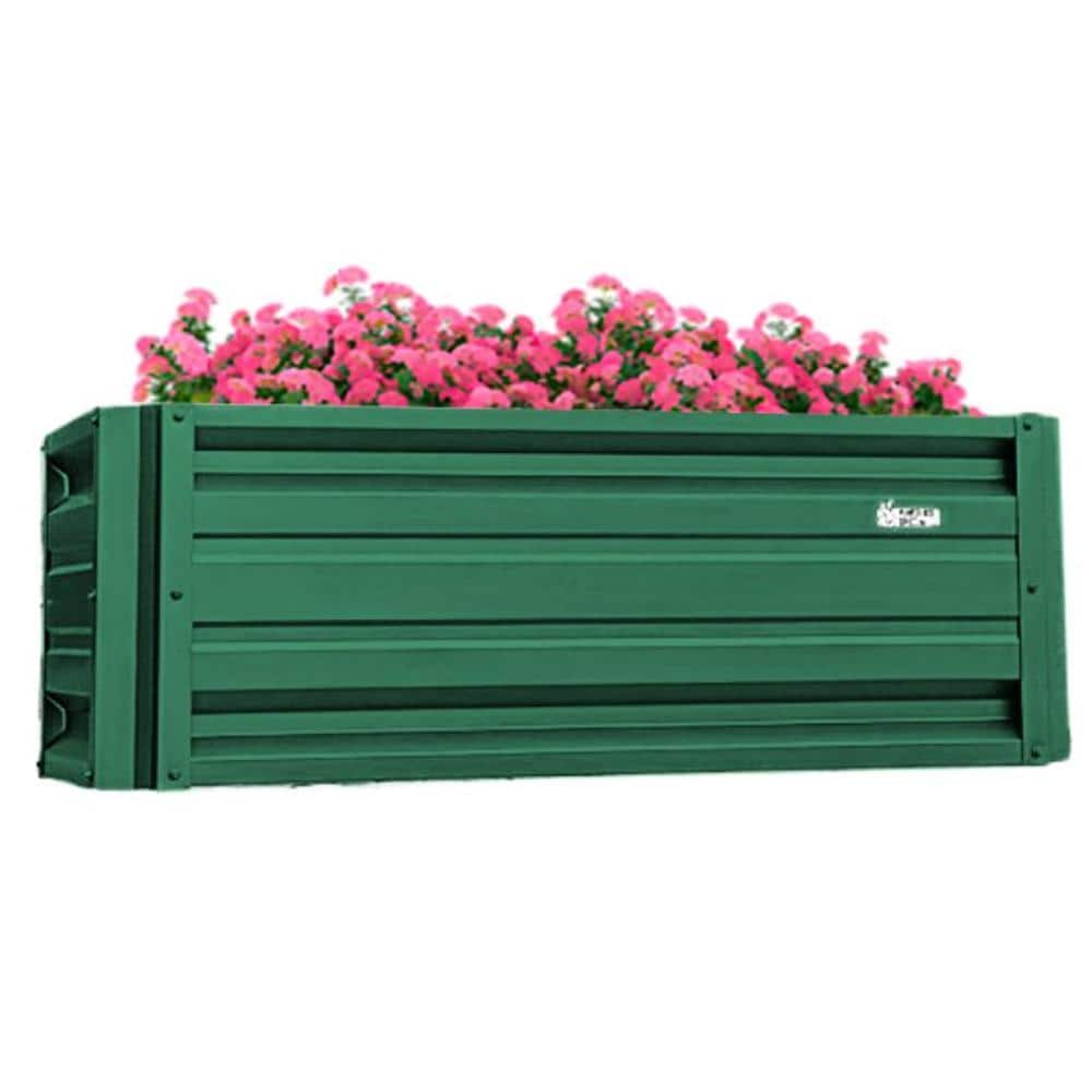 24 inch by 48 inch Rectangle Forest Green Metal Planter Box - Hercitys