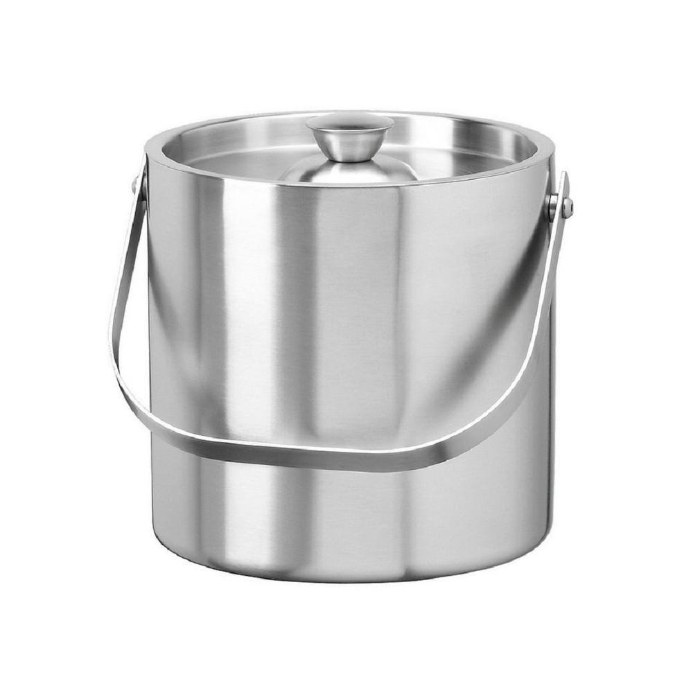 3 Qt. Insulated Ice Bucket in Brushed Stainless Steel - Hercitys