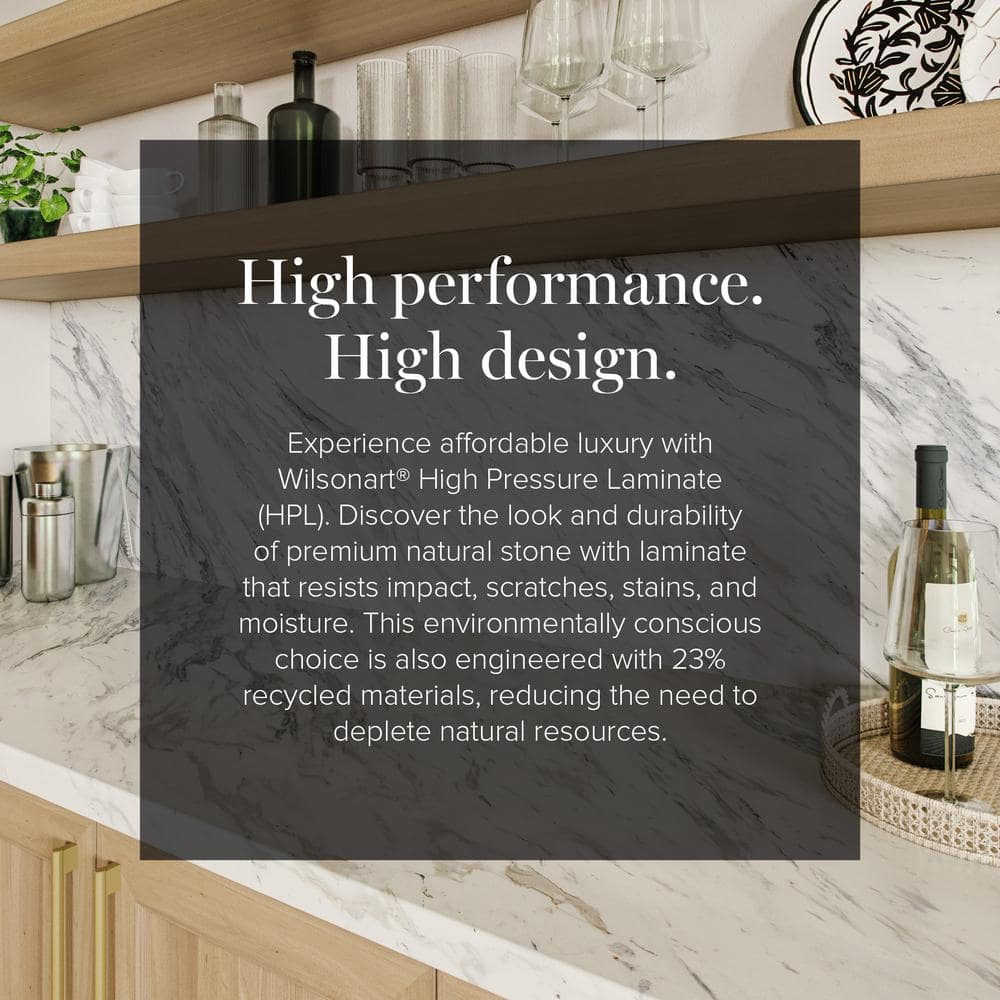 5 ft. x 12 ft. Laminate Sheet in Calcutta Marble with Premium Textured Gloss Finish - Hercitys