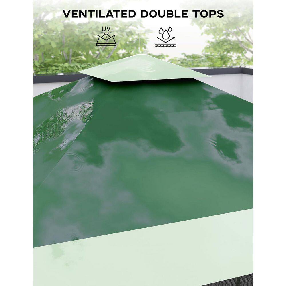 13 x 13 Pop Up Gazebo Outdoor Canopy Shelter with 4 Stanbags - Hercitys