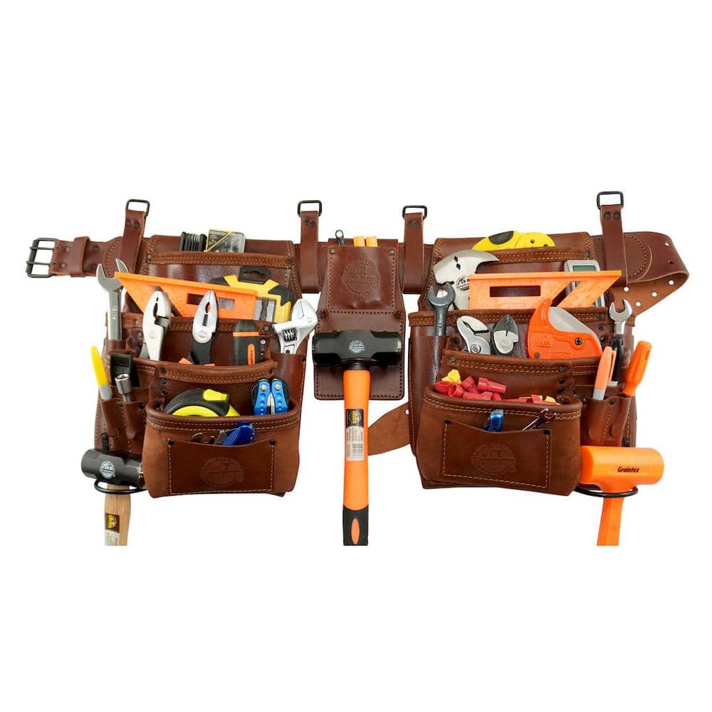 20-Pocket Framers Professional Tool Belt with Ambassador Series Top Grain Leather - Hercitys