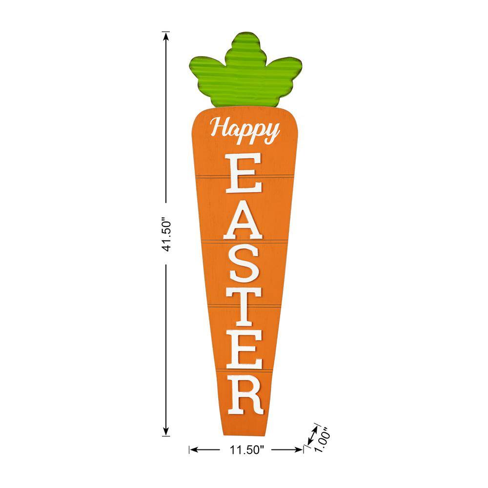 41.5 in. H Easter Wooden and Metal Carrot Porch Décor - Hercitys