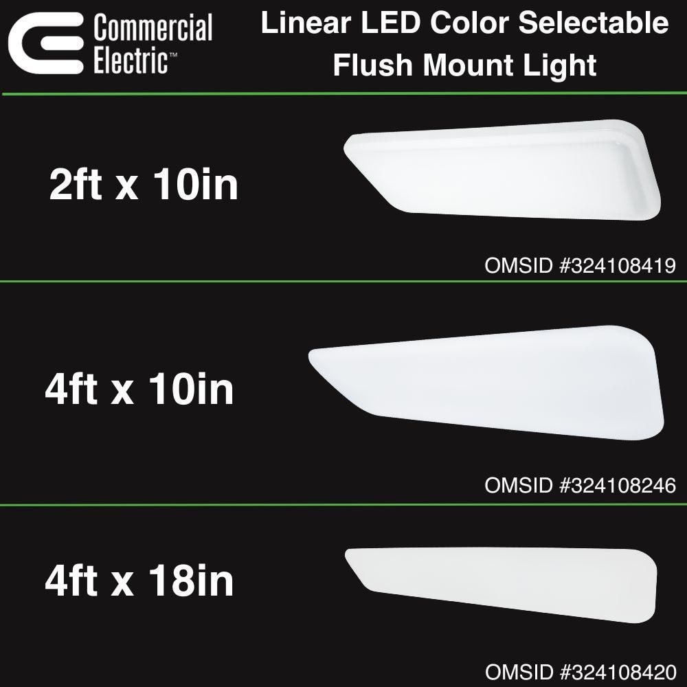 24 in. x 10 in. Classic White LED Flush Mount Closet Light 1600 Lumens 20-Watt Adjustable CCT Kitchen Light Dimmable - Hercitys