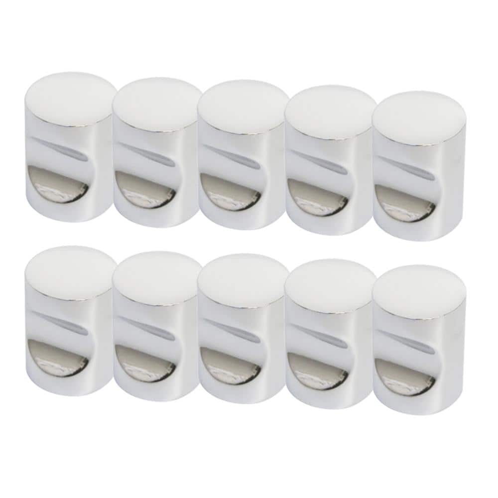3/4 in. Barrel Brushed Nickel Cabinet Knob (10-Pack) - Hercitys