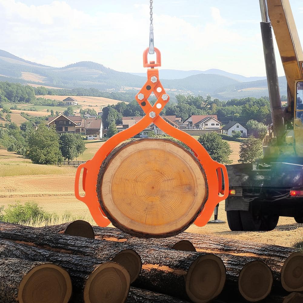 32 in. Log Lifting Tongs, 4-Claw Log Tongs, Heavy Duty Steel Log Grapple, 2200 lbs. Lifting Capacity - Hercitys