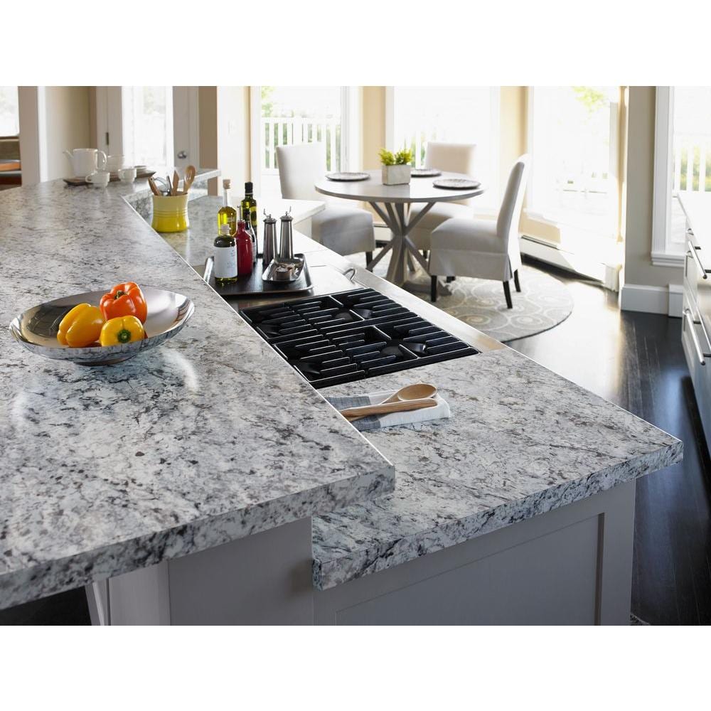 5 ft. x 12 ft. Laminate Sheet in White Ice Granite with Matte Finish - Hercitys
