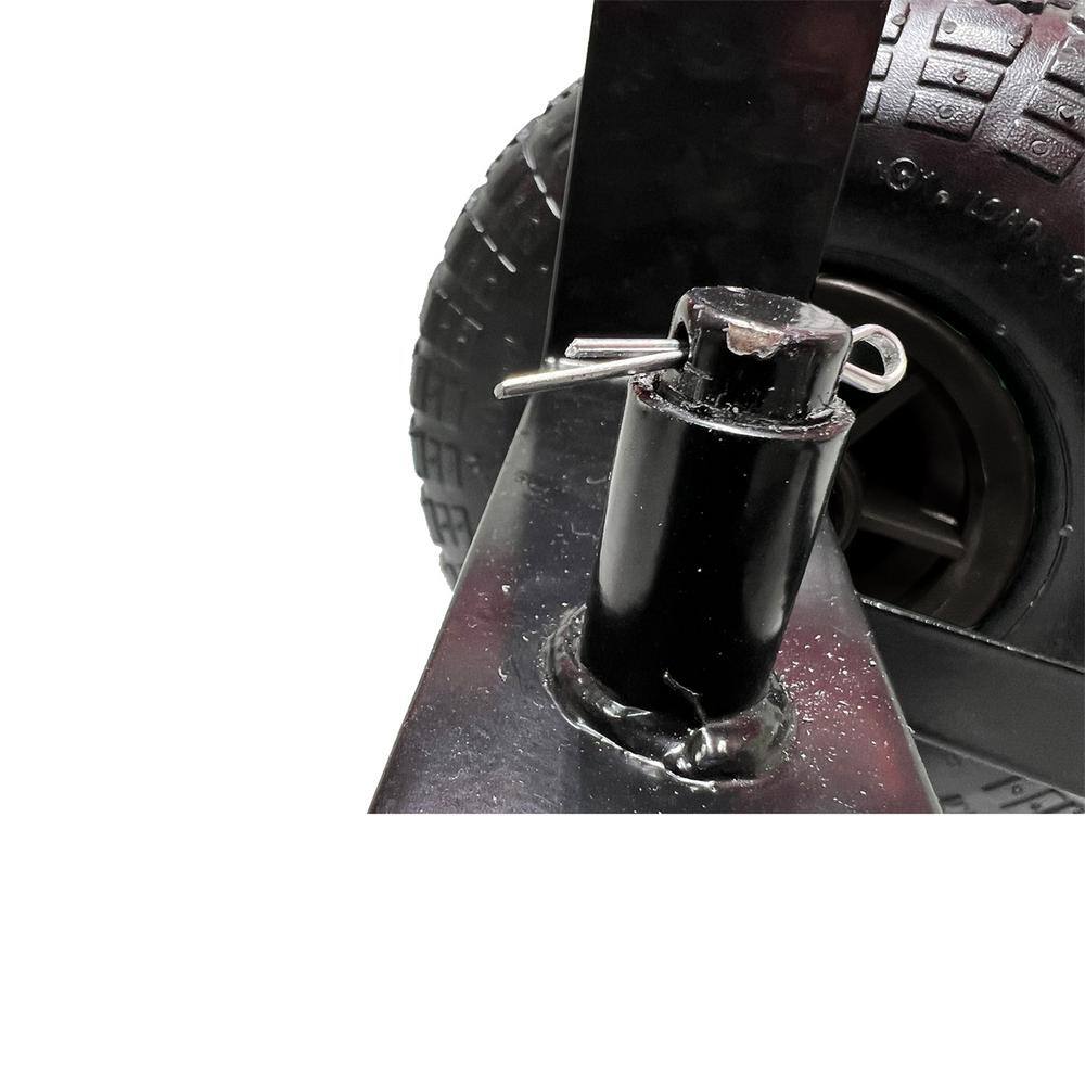 3 cu. ft. Removable Sides Steel Mesh Garden Cart with Pneumatic Wheels, 300 lbs. Capacity, Black - Hercitys