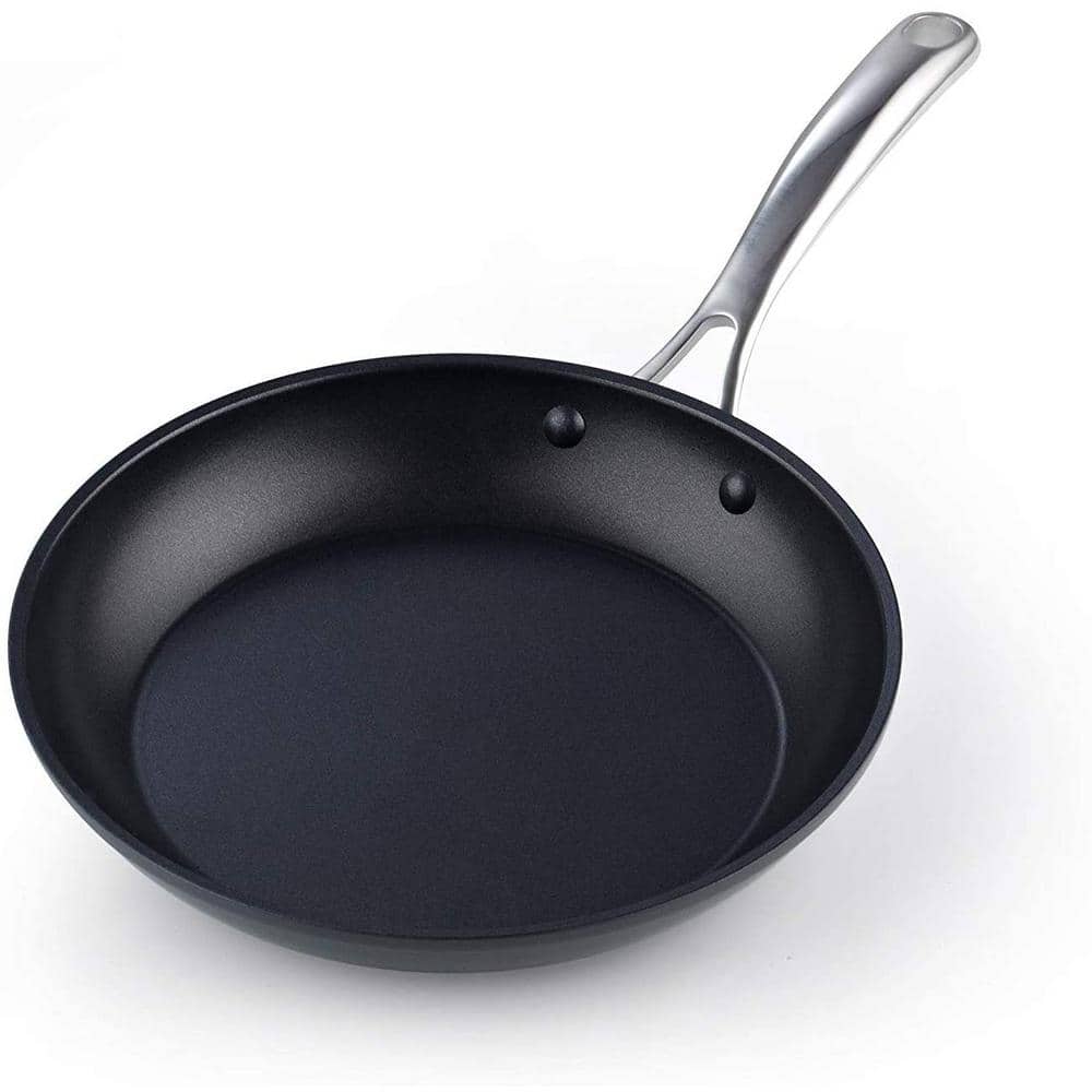 10.5 in. Hard Anodized Aluminum Nonstick Frying Pan in Black - Hercitys
