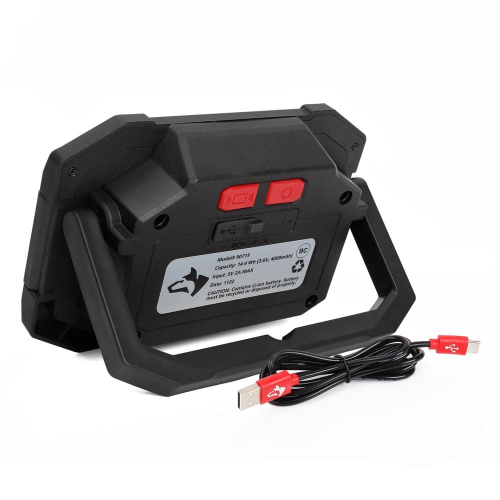 2000-Lumens LED Dual Panel Focusing Rechargeable Utility Light (2-Pack) - Hercitys