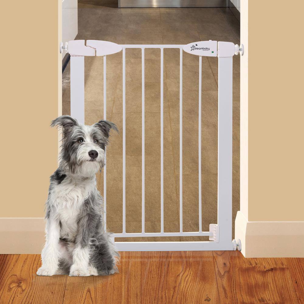 29 in. Tall Metal Boston 24 in. to 26.5 in. Wide Slimline Pressure Mounted Auto-Close Baby Gate - Hercitys