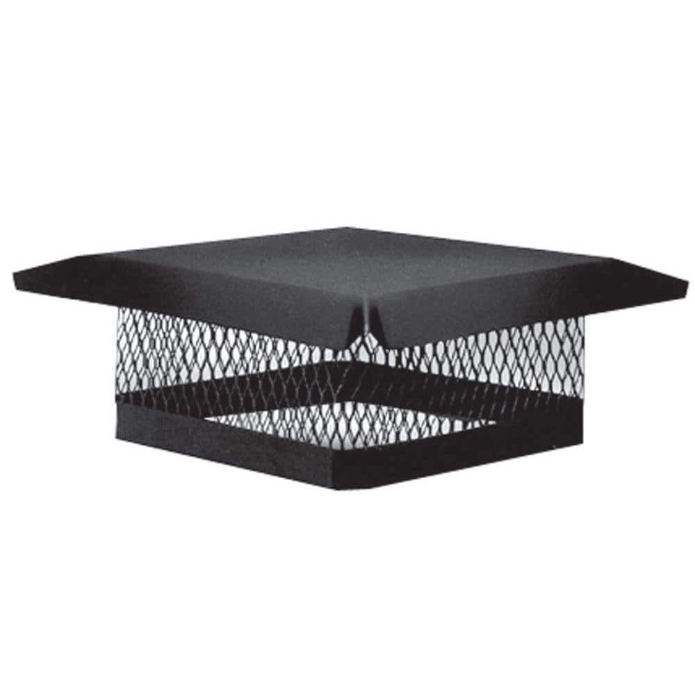 13 in. x 13 in. Galvanized Steel Fixed Chimney Cap in Black - Hercitys