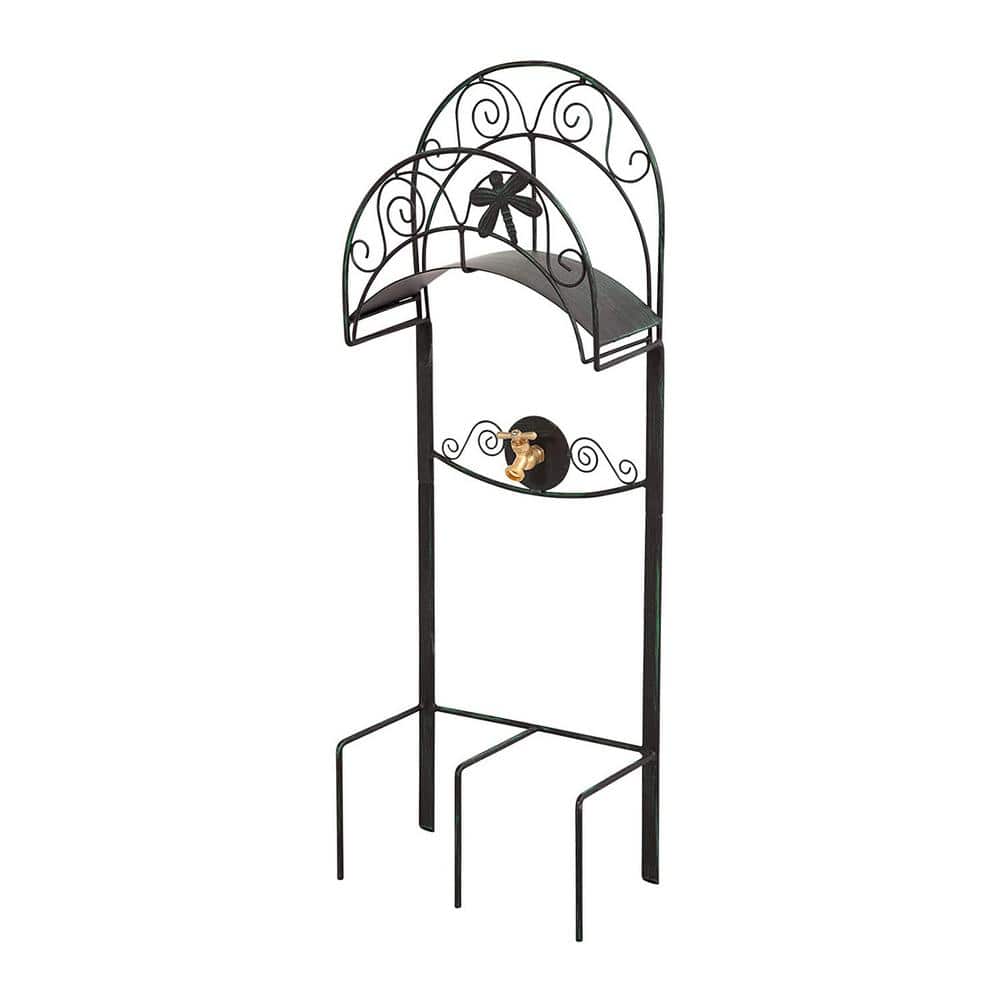 125 ft. Black Steel Dragonfly w/Spigot Hose Stand Garden Hose Reel - Hercitys