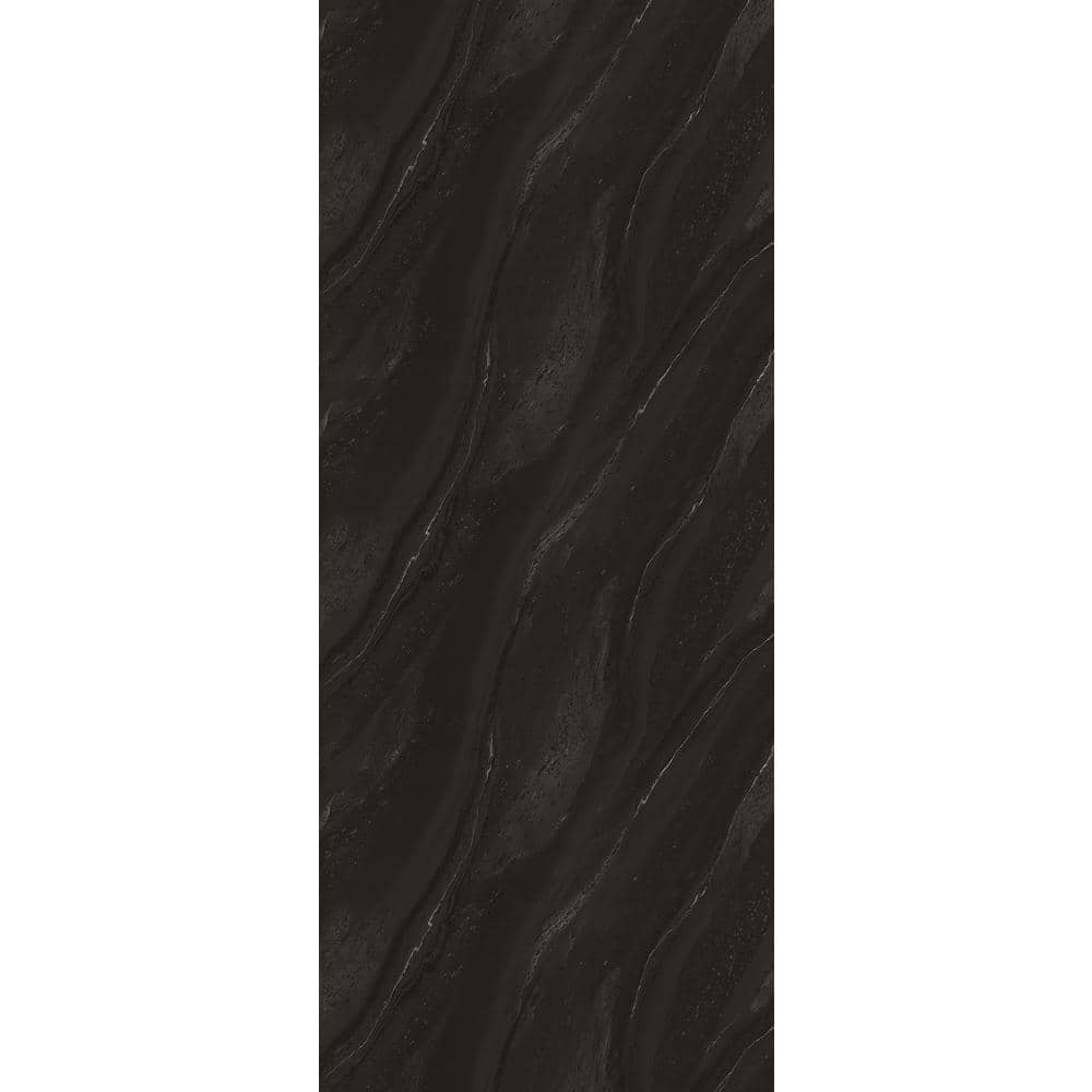 4 ft. x 8 ft. Laminate Sheet in 180fx Black Painted Marble with SatinTouch Finish - Hercitys