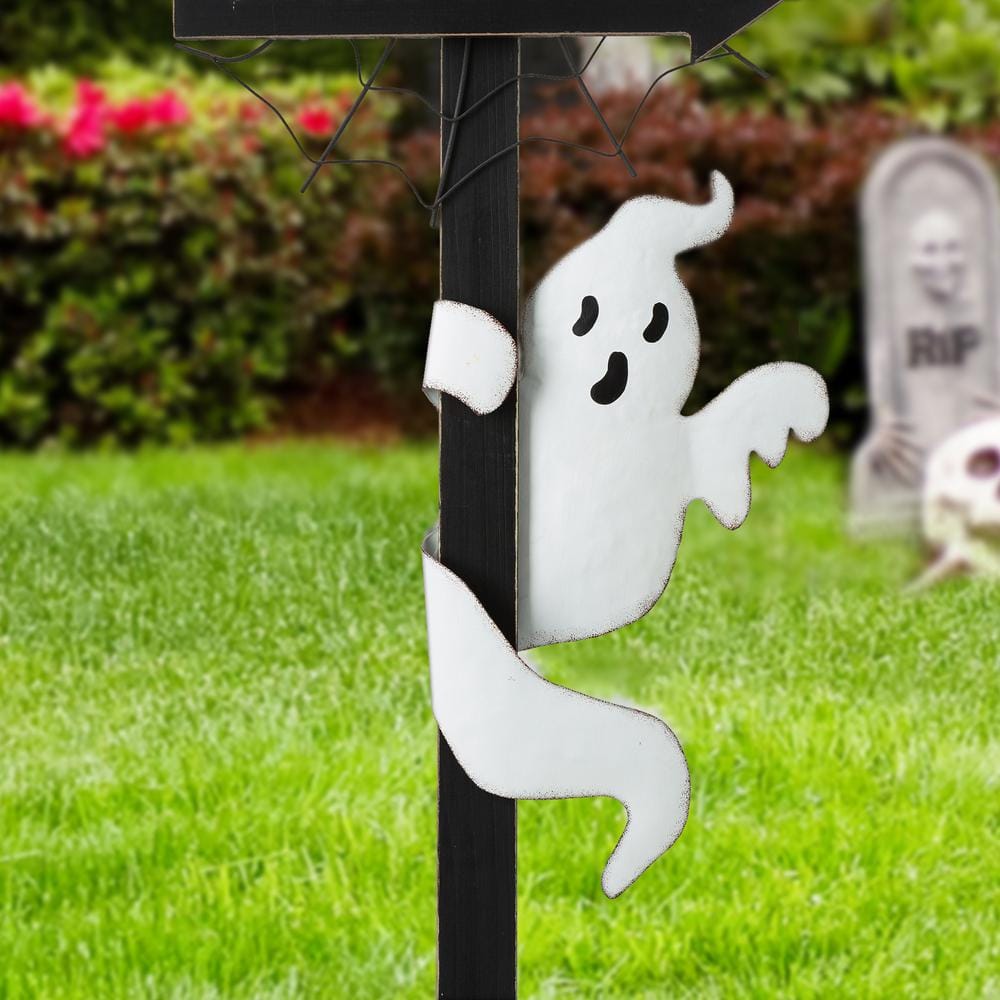 42 in. H Lighted Halloween Wooden Haunted House Yard Stake - Hercitys