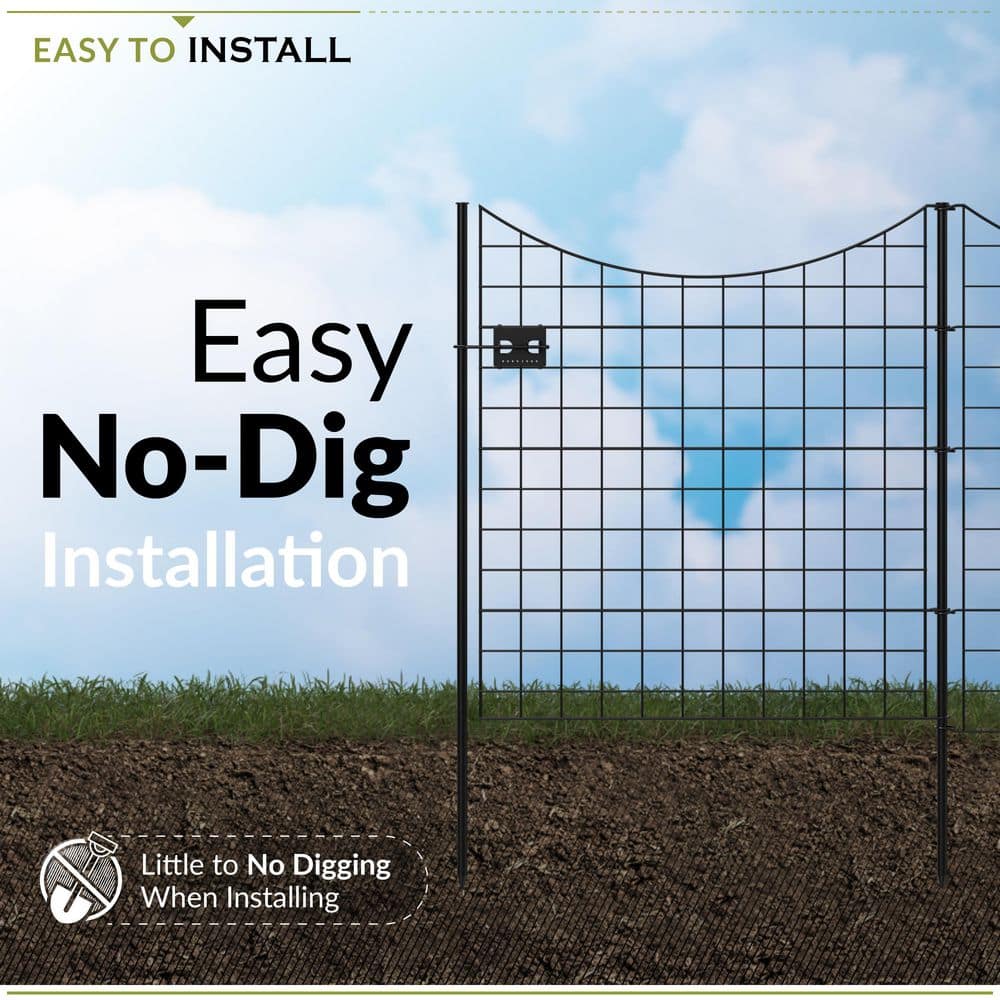 3 ft. W x 3.25 ft. H Black Metal Zippity Gate with 4-Fence Panels - Hercitys