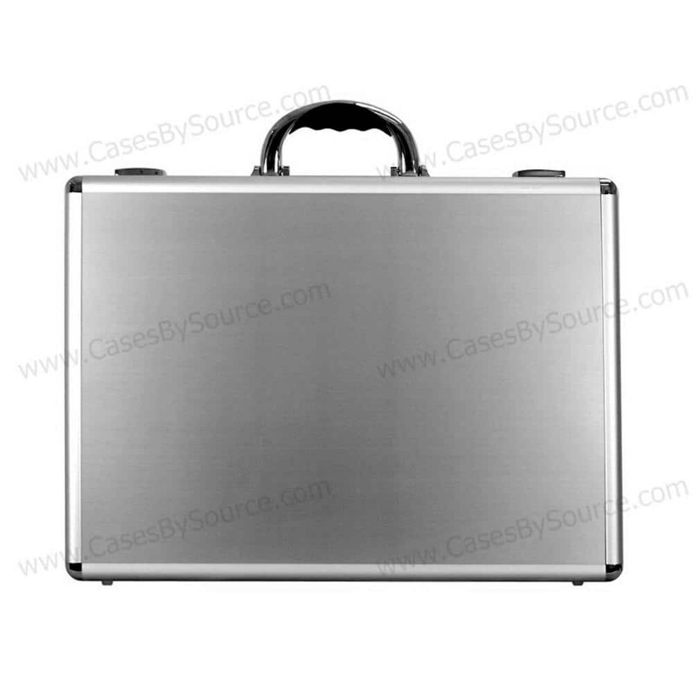 15 in. Smooth Aluminum Tool Case with Foam in Silver - Hercitys