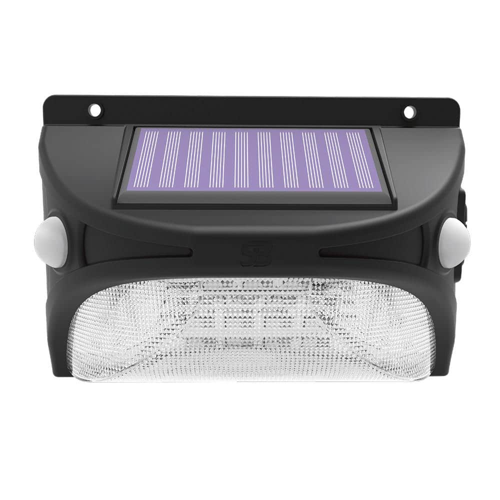 4.44-Watt Equivalent Integrated LED Black Color Changing Solar Motion Sensing Area Wall Pack Light - Hercitys