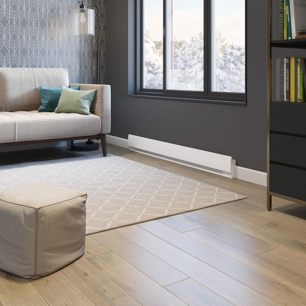 36.063 in. 240/208-Volt 500-Watt Electric Baseboard Heater in white - Hercitys