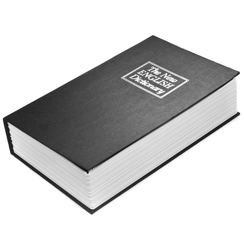 0.02 cu. ft. Steel Hidden Dictionary Book Lock Box Safe with Key Lock - Hercitys