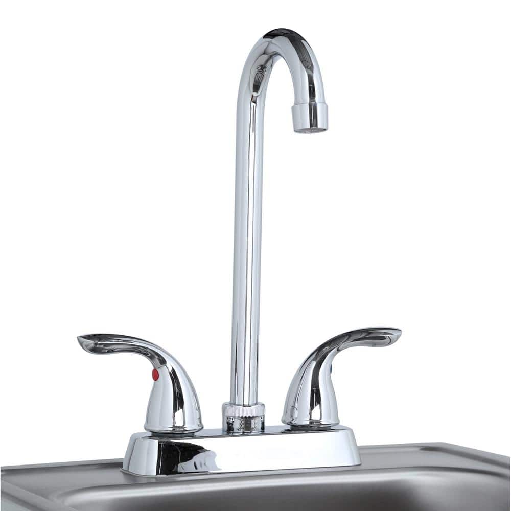 15 in. Drop-in Single Bowl 20-Gauge Durable Satin Stainless Steel Kitchen Sink Kit w/ Faucet - Hercitys