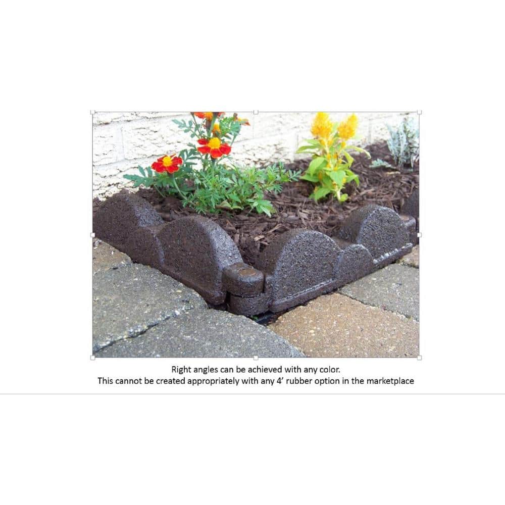 20 ft., 12 in. Pieces Dark Brown Rubber Edging - Hercitys