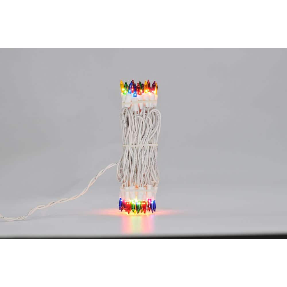 22.42 ft. 100-Count Incandescent Multi Christmas String to String Mini Lights - Hercitys