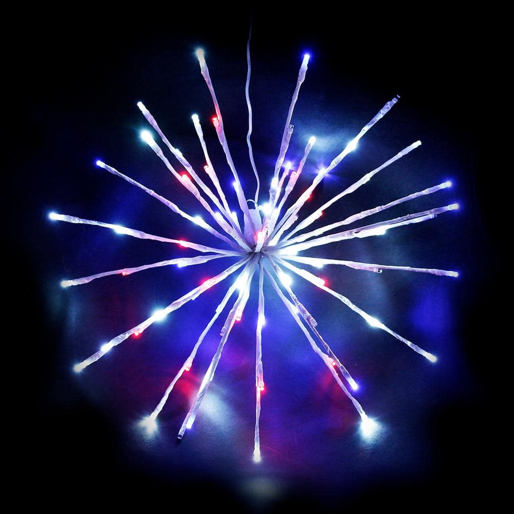 16 in. LED Patriotic Spritzer Red/Pure White/Blue - Hercitys