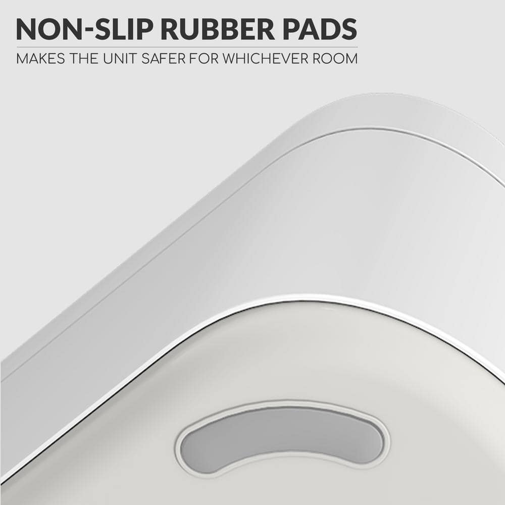 3.4 Gal. White Plastic Smart Trash Can - Hercitys