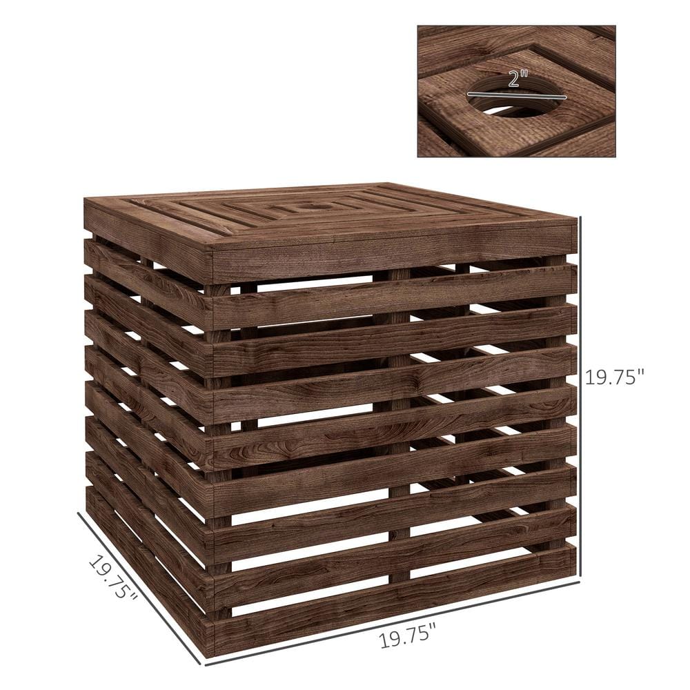 33.3 Gal. Brown Fir Wood Deck Box - Hercitys