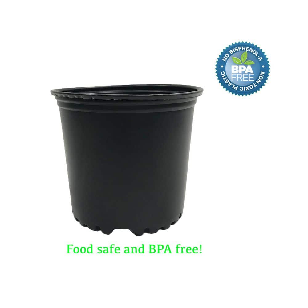 1 Gal. Black Plastic Nursery Pots (24-Pack) - Hercitys