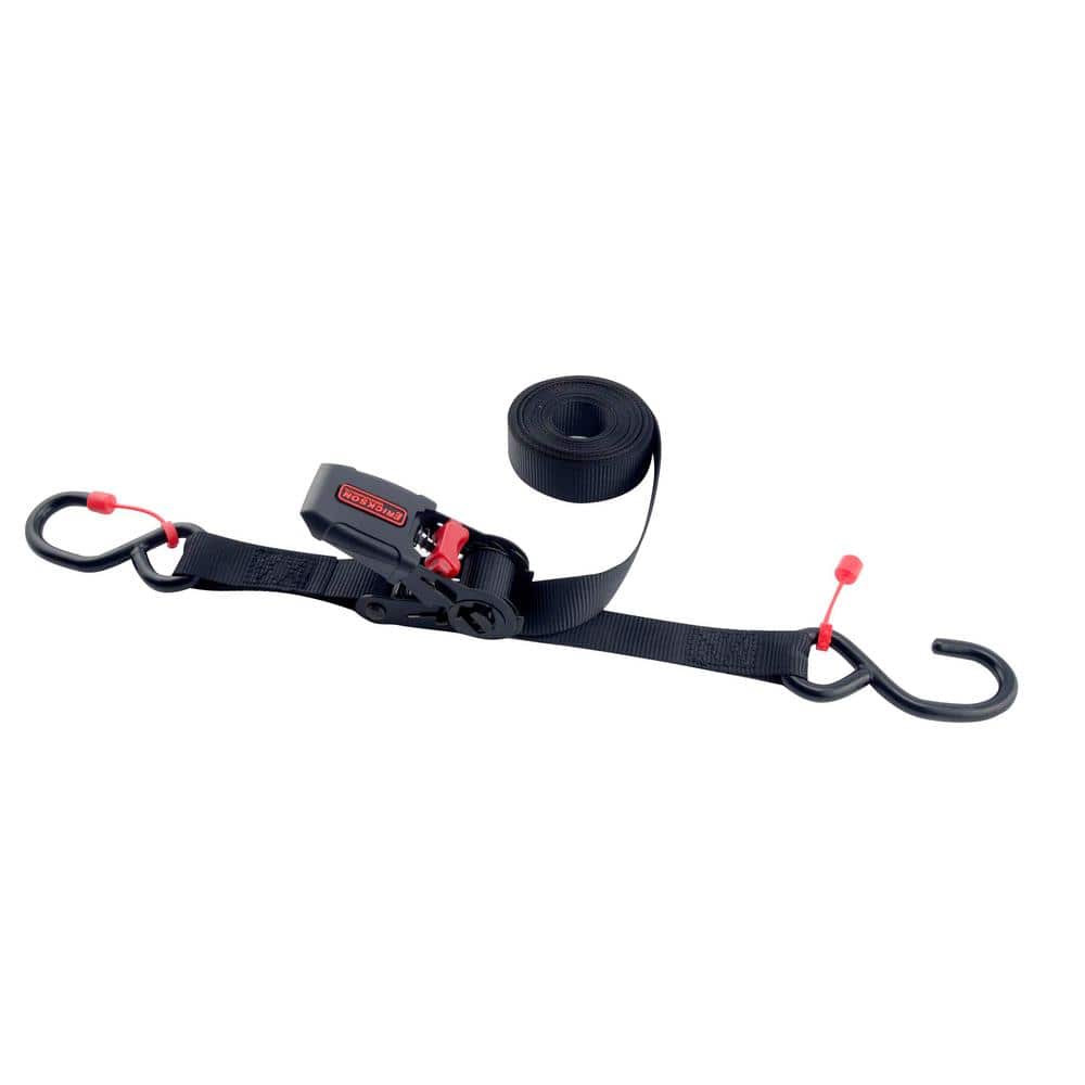 15 ft. x 1 in. Soft Grip Ratchet Strap with Cap Lock (4-Pack) - Hercitys