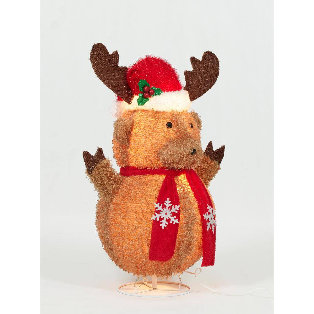 31.25in Pop-Up Fluffy Moose Sculpture - Hercitys