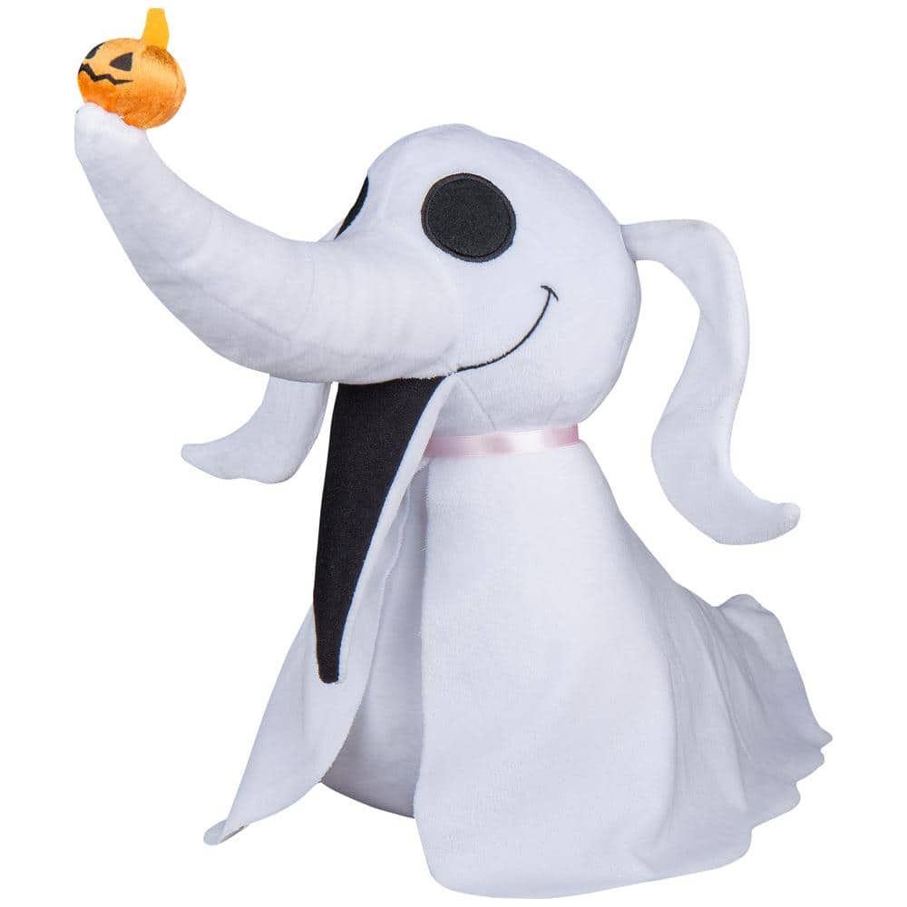 13in. Zero with Jack-O’-Lantern Nose Standing Halloween Greeter Sculpture - Hercitys