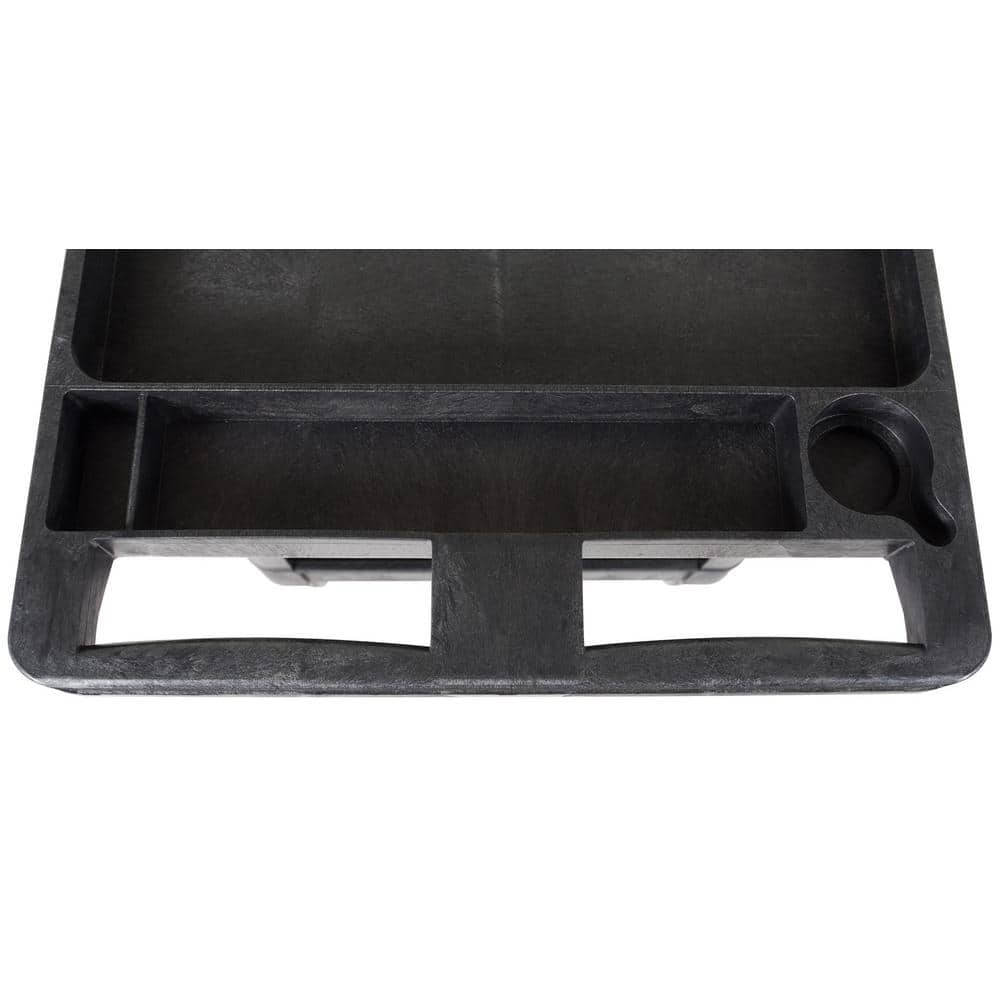 24 in. x 45 in. Two Shelf Heavy Duty Cart in Black - Hercitys