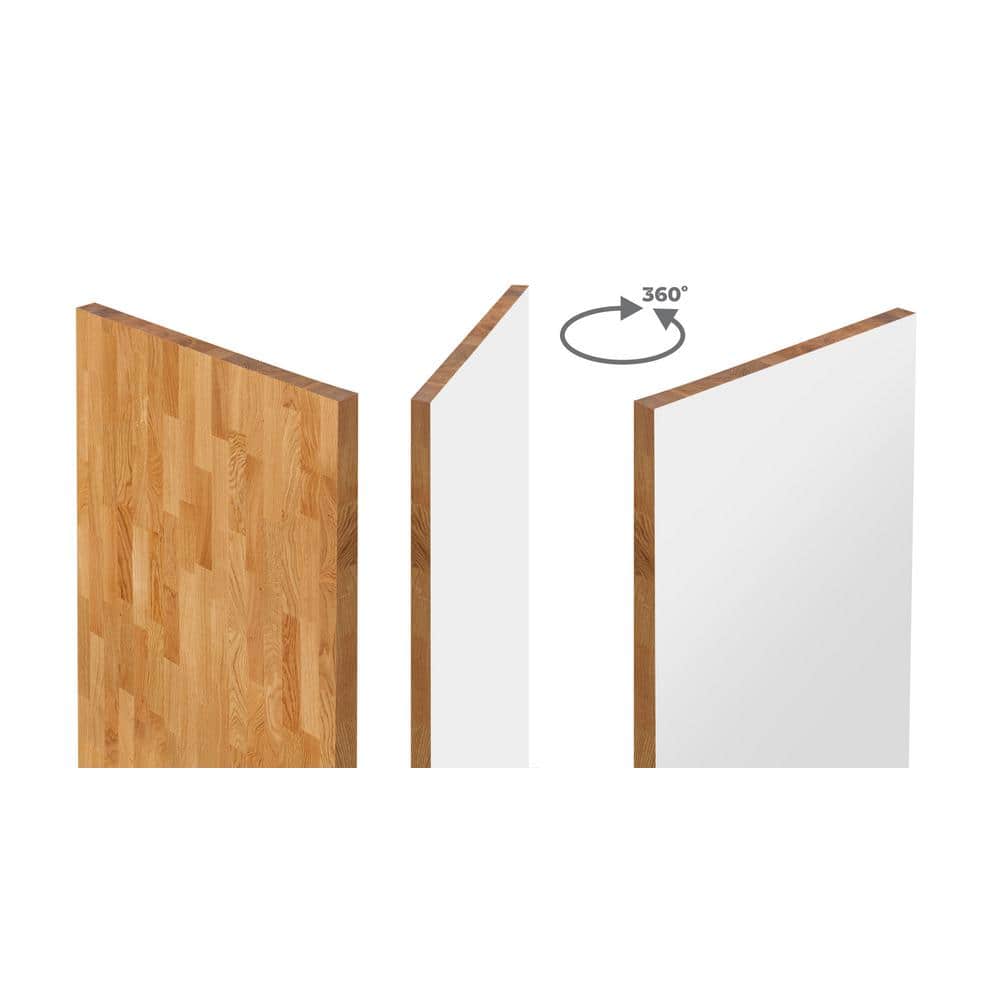 4 ft. L x 25 in. D Finished Engineered Oak Butcher Block Countertop - Hercitys