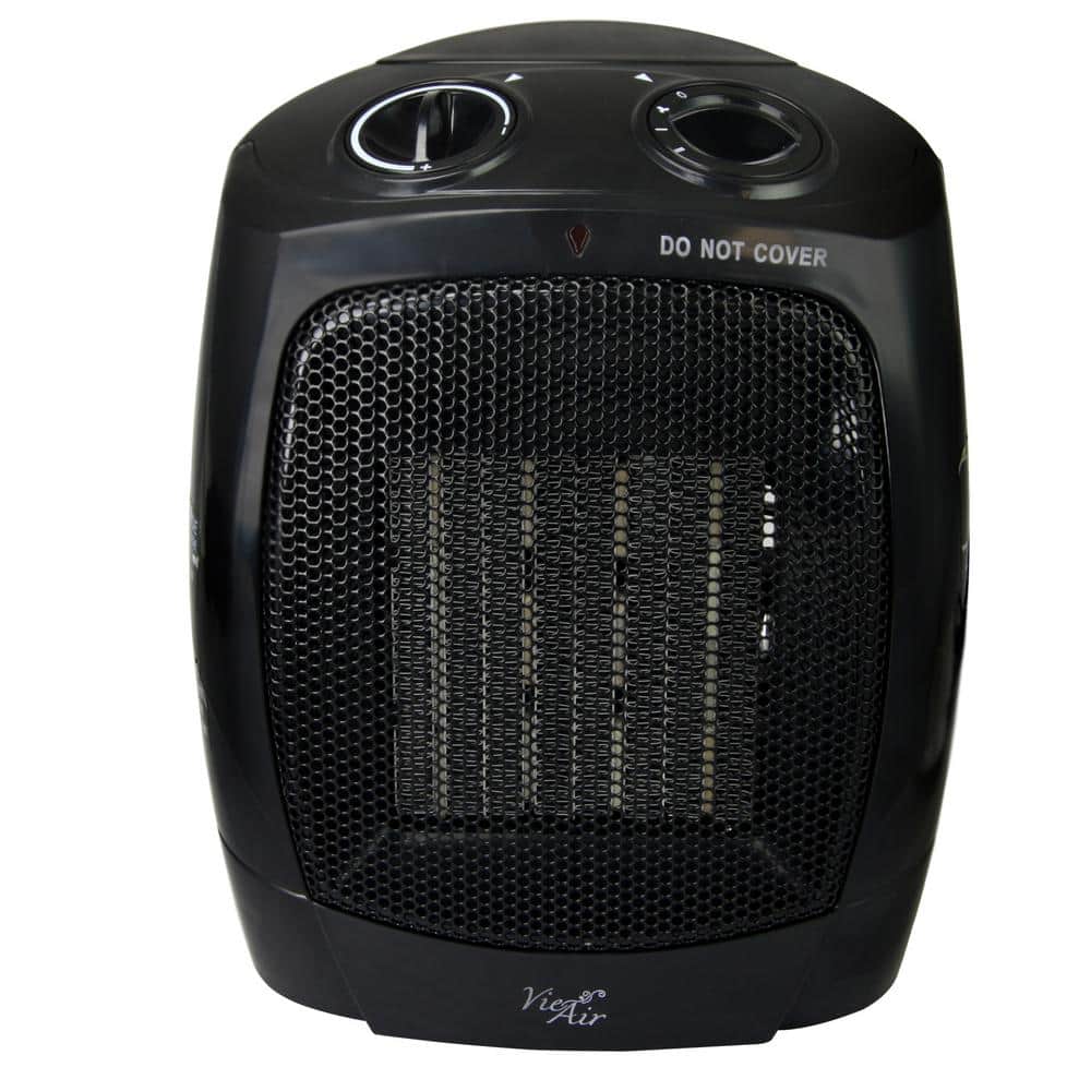 1,500-Watt Electric Portable Ceramic Heater with Adjustable Thermostat - Hercitys