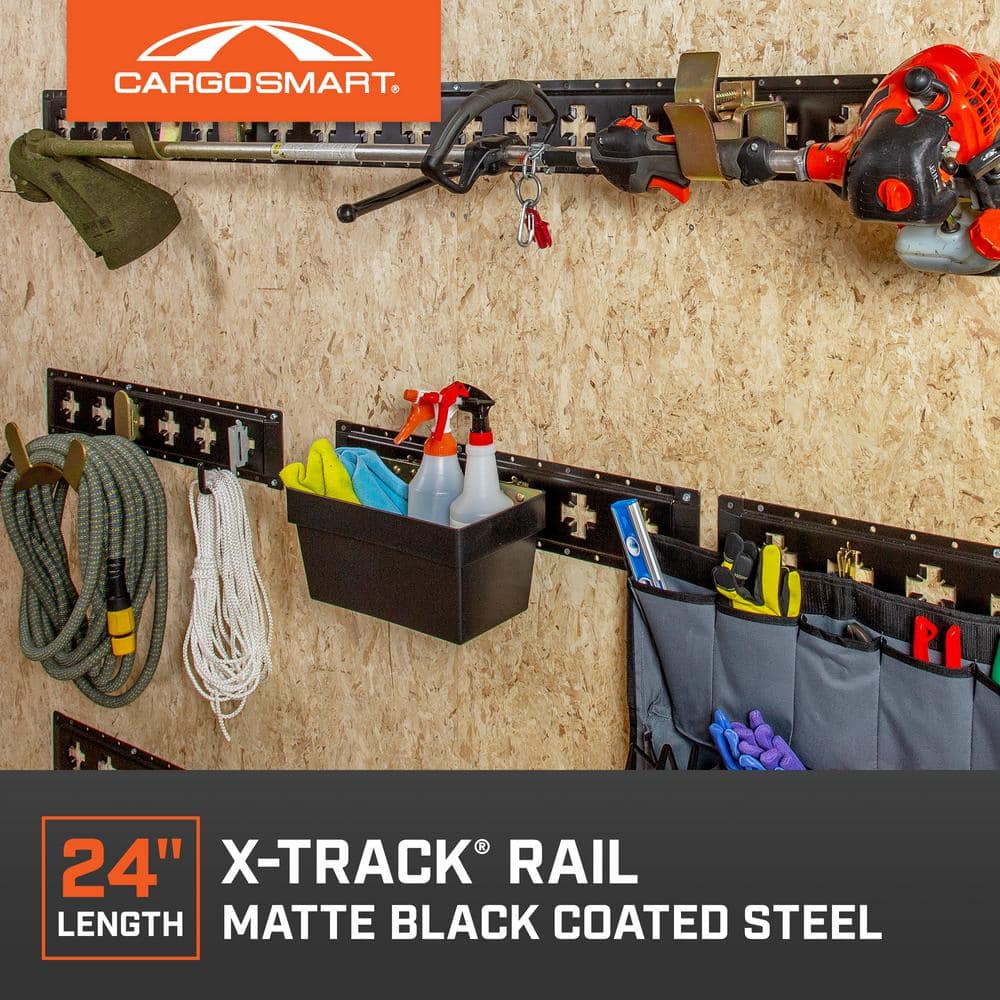 24 in. Matte Black X-Track Rail – 1 pack - Hercitys