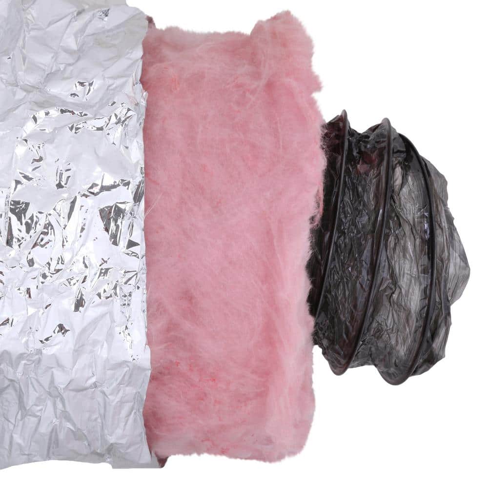 14 in. x 25 ft. Insulated Flexible Duct R8 Silver Jacket - Hercitys