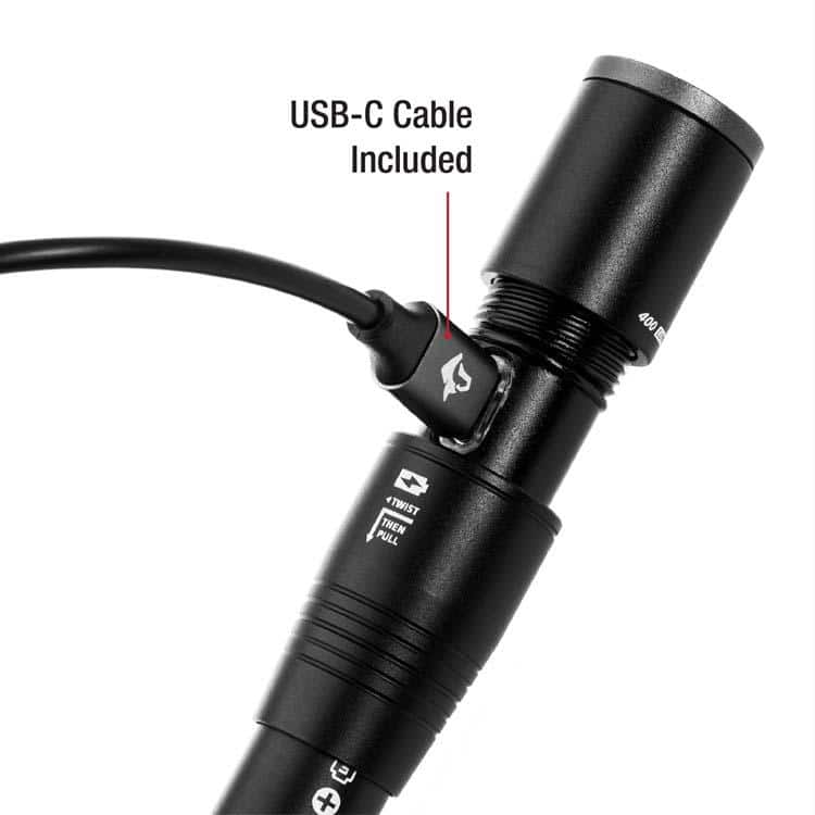 400-Lumens Dual Power LED with UV Focusing Penlight Flashlight - Hercitys
