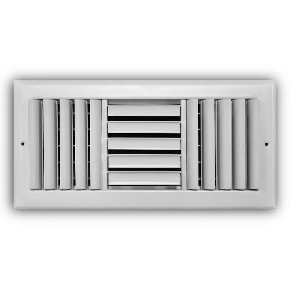 14 in. x 6 in. 3-Way Adjustable Curved Blade Wall/Ceiling Register - Hercitys